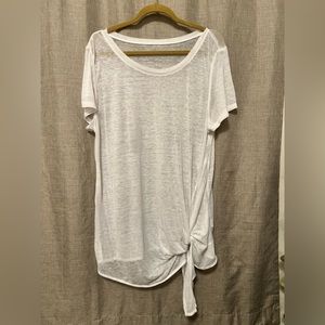 Susina - white sheer tie blouse